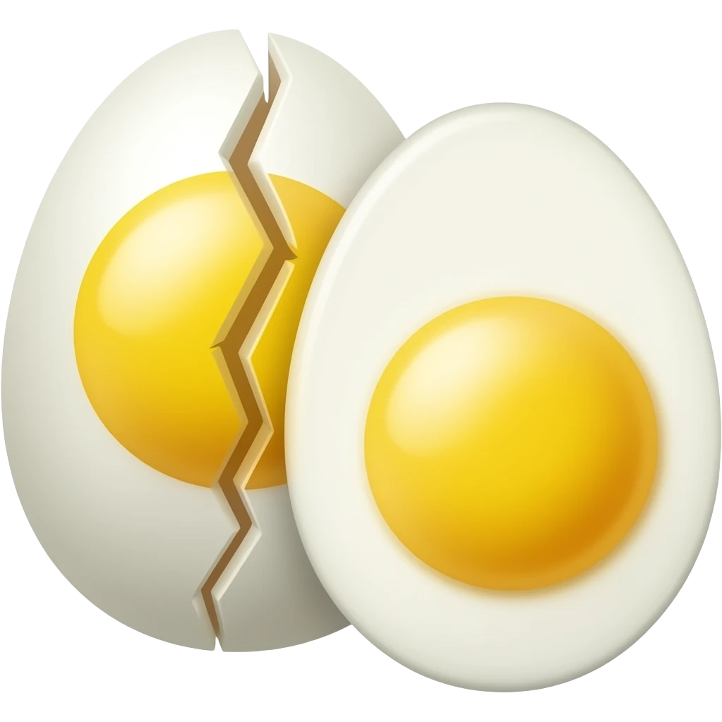crack two boiled eggs emoji