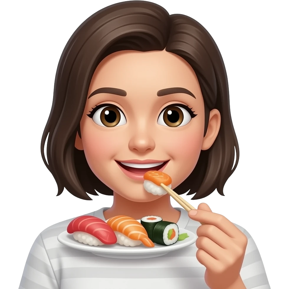A person Eating sushi emoji