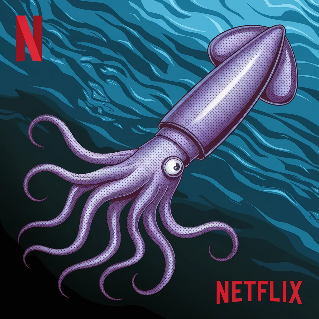 Squid game netflix  le parc atrraction  emoji