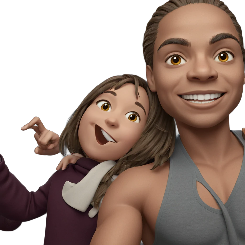 happy girl and boy together emoji