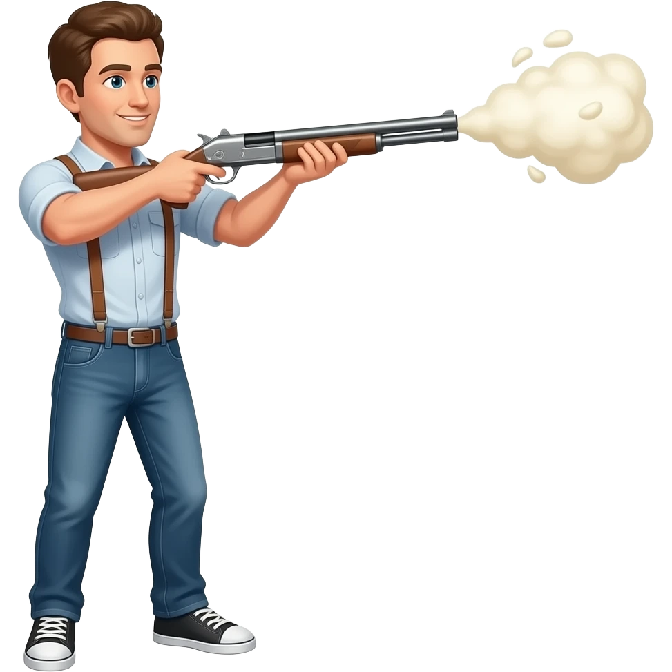 emoji shotgunning a beer emoji