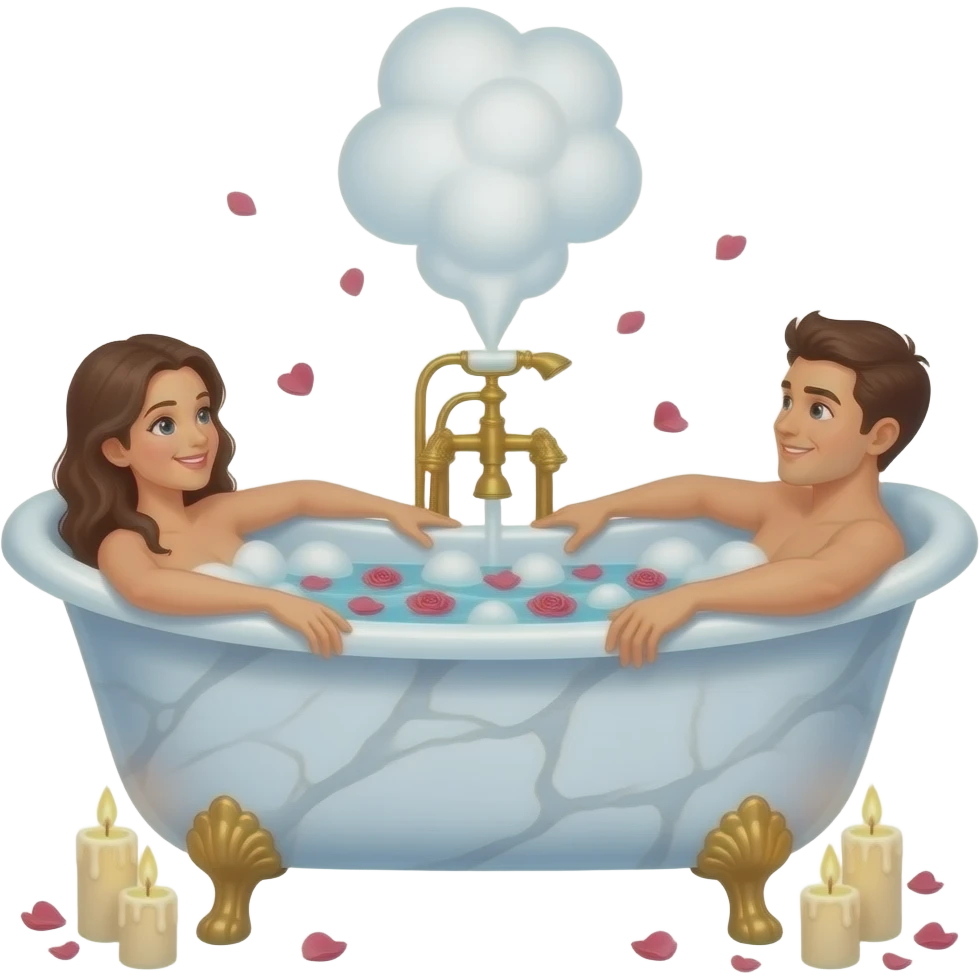 bubblebath romantic couple chillin emoji