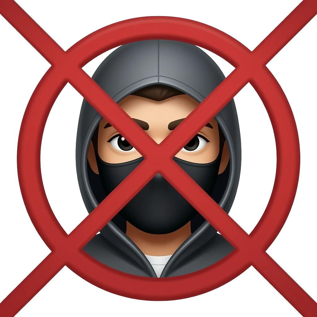 вор перечеркнутый красным крестом emoji