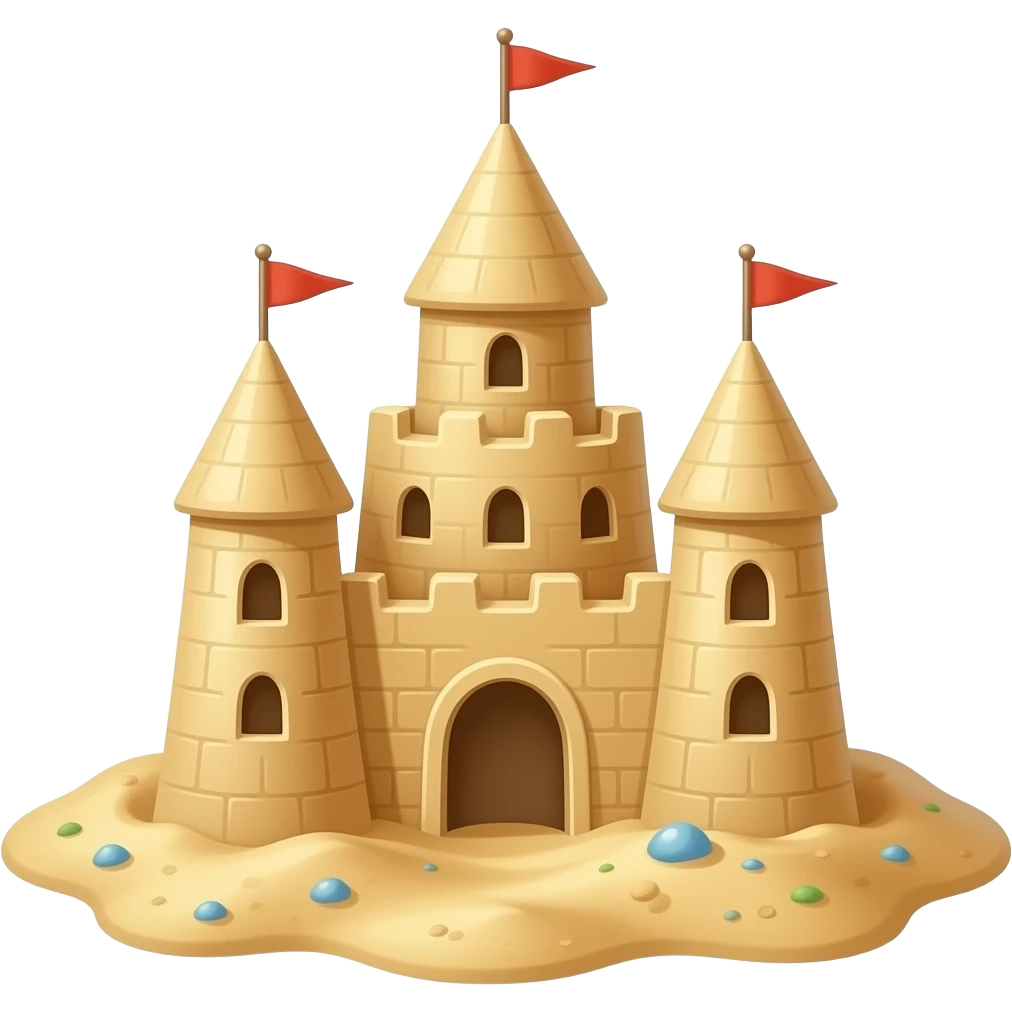 песочный замок png emoji