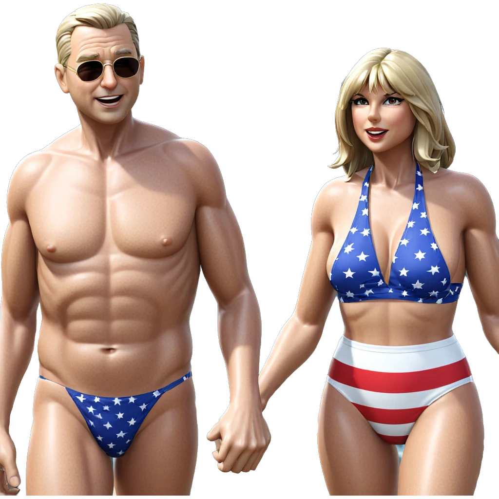 old man in american bikini emoji