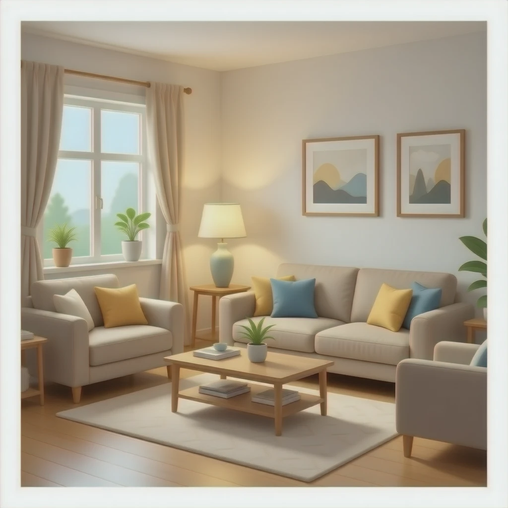 Cozy livngroom big emoji