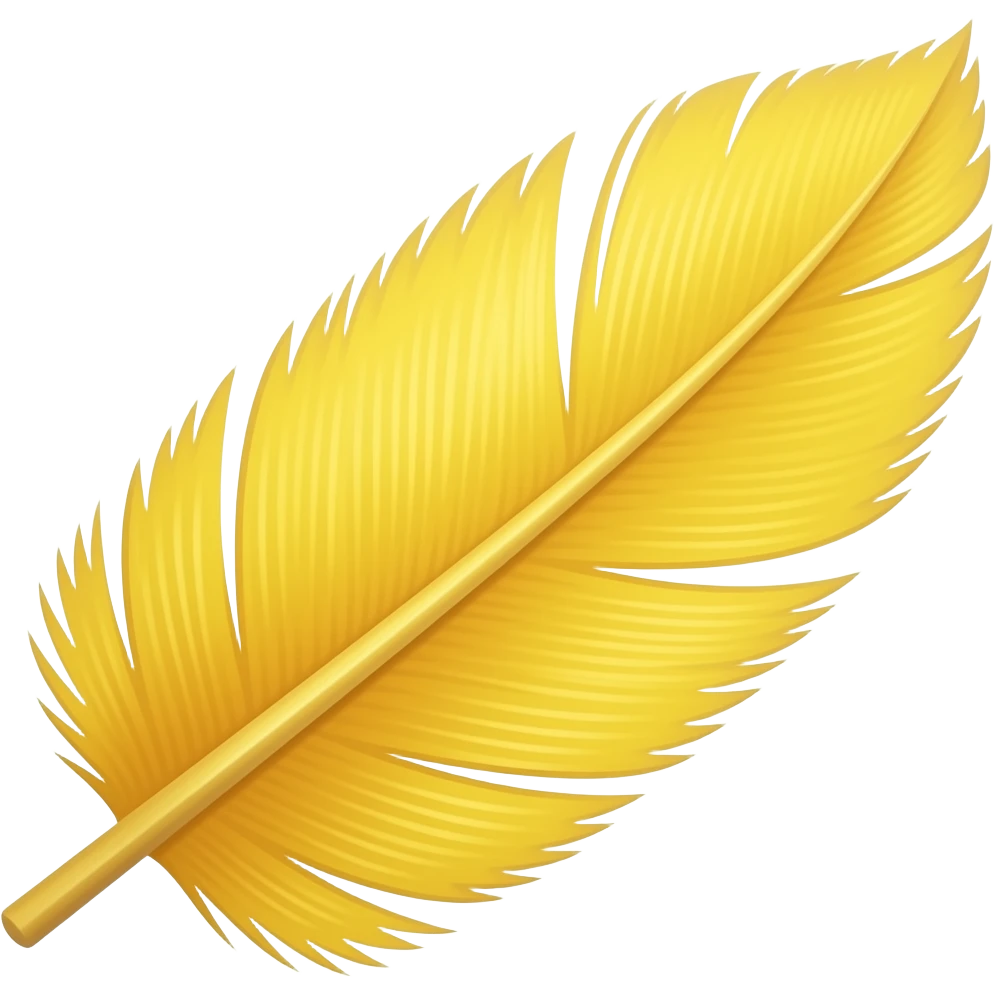 Yellow feather emoji