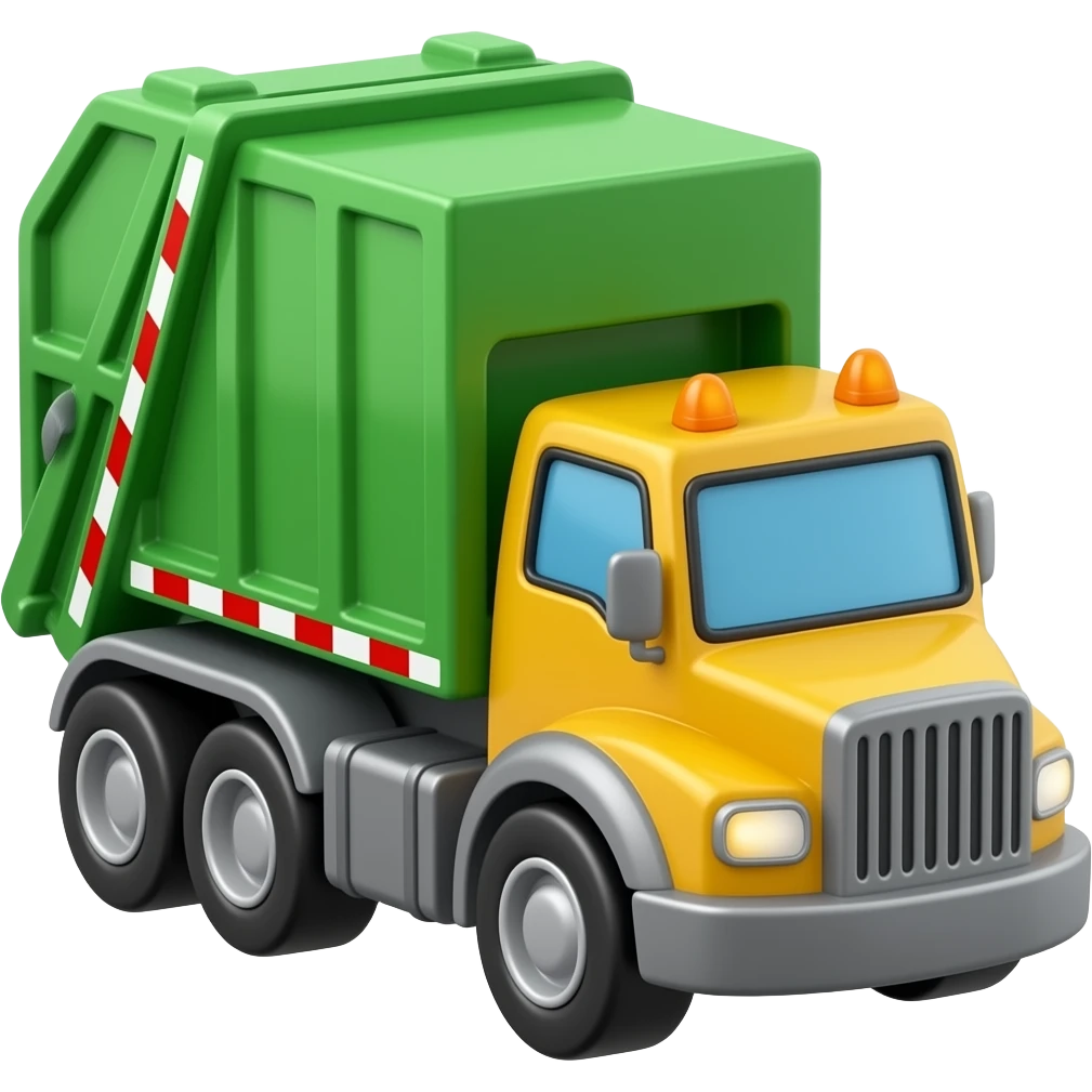 toy garbage truck emoji