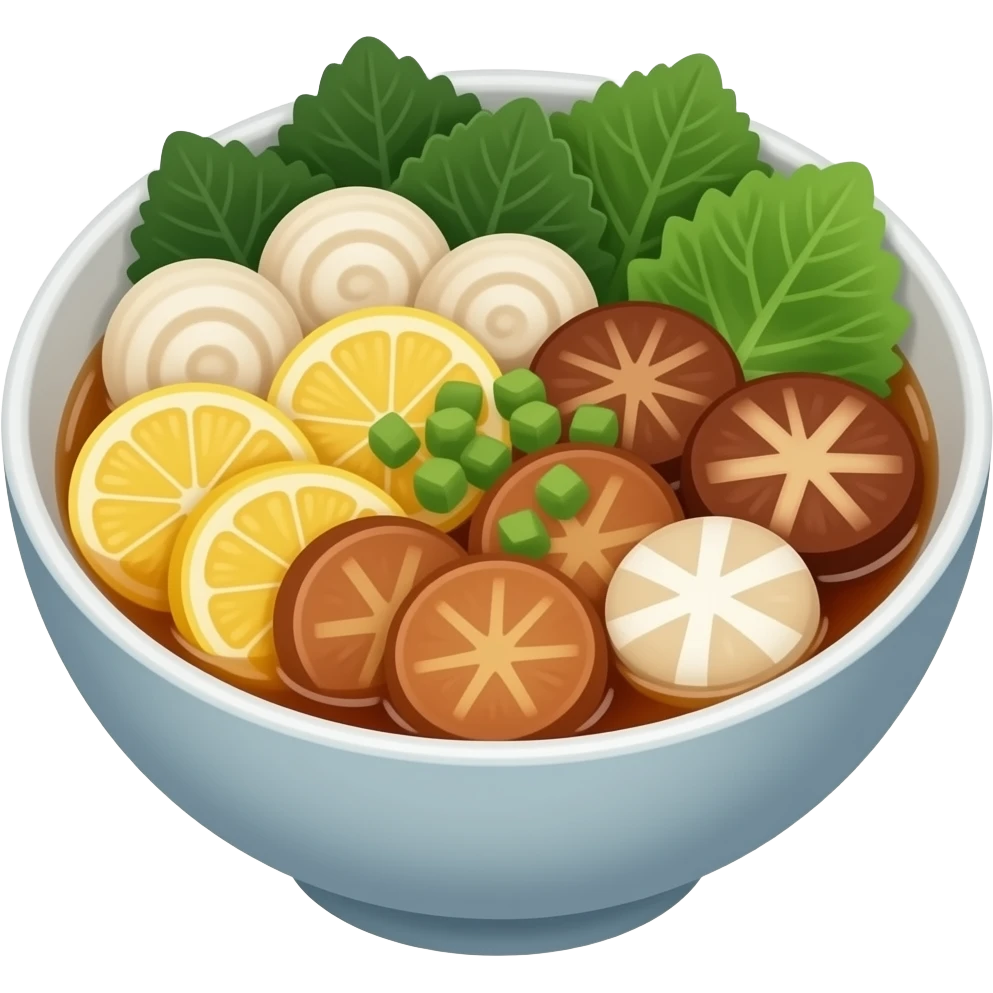 sukiyaki in a bowl emoji