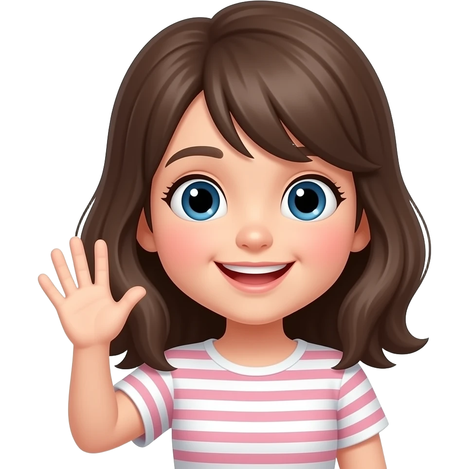 My emoji is like saying hi and happy emotion at the same time with a cute girl emoji