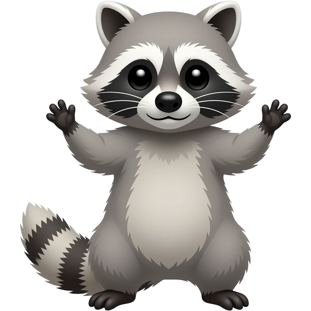 raccoon with his feet up emoji