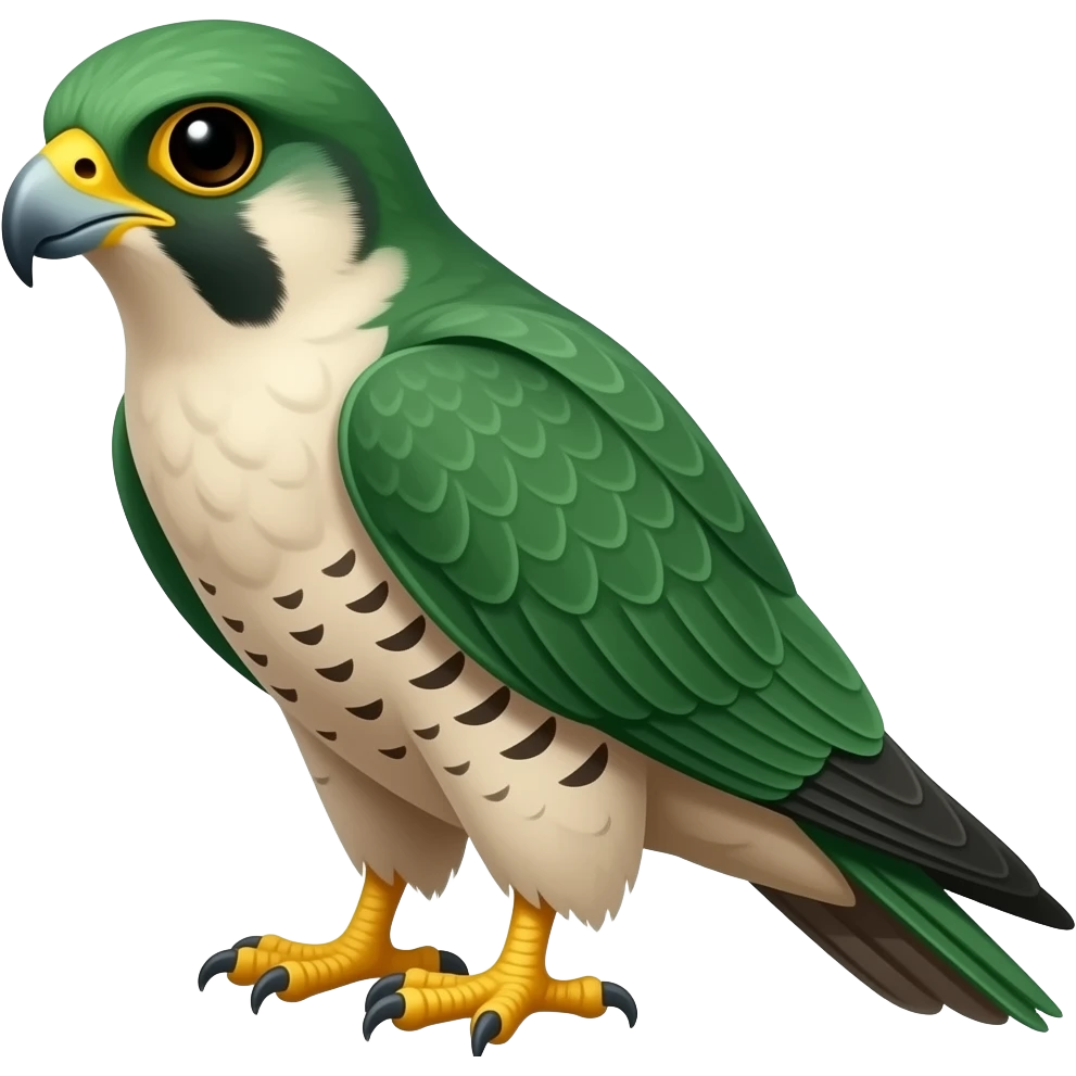 Burung falcon hijau emoji