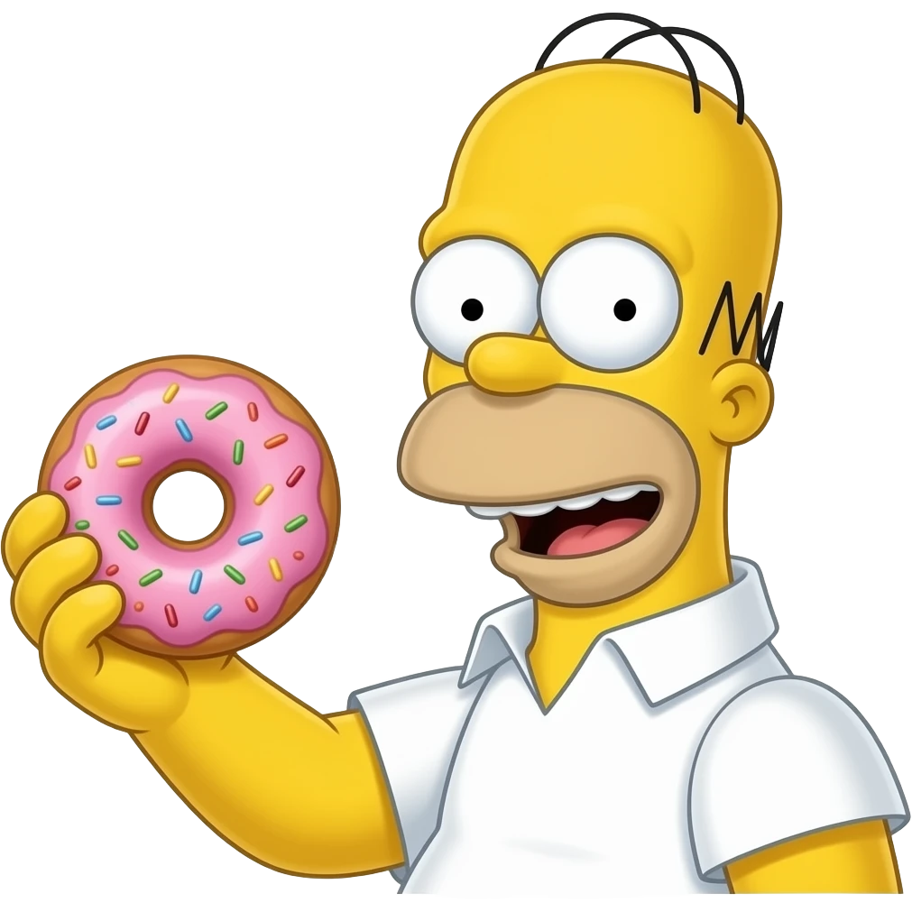 homer holding a donut emoji