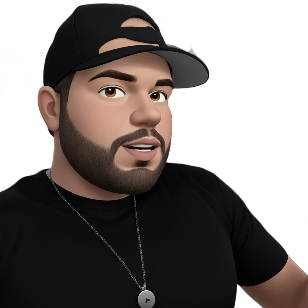 cool guy in black shirt emoji