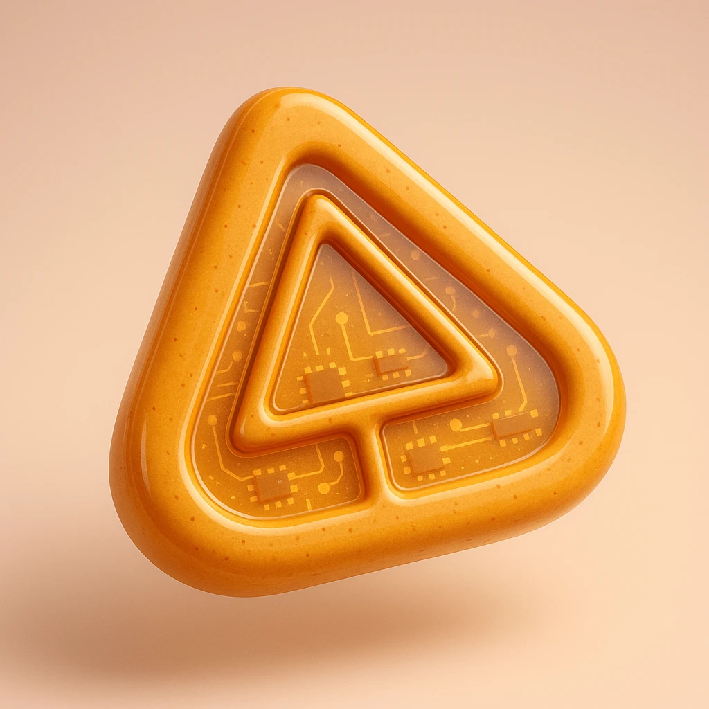 dalgona candy with triangle shape, inspired by Squid Game emoji