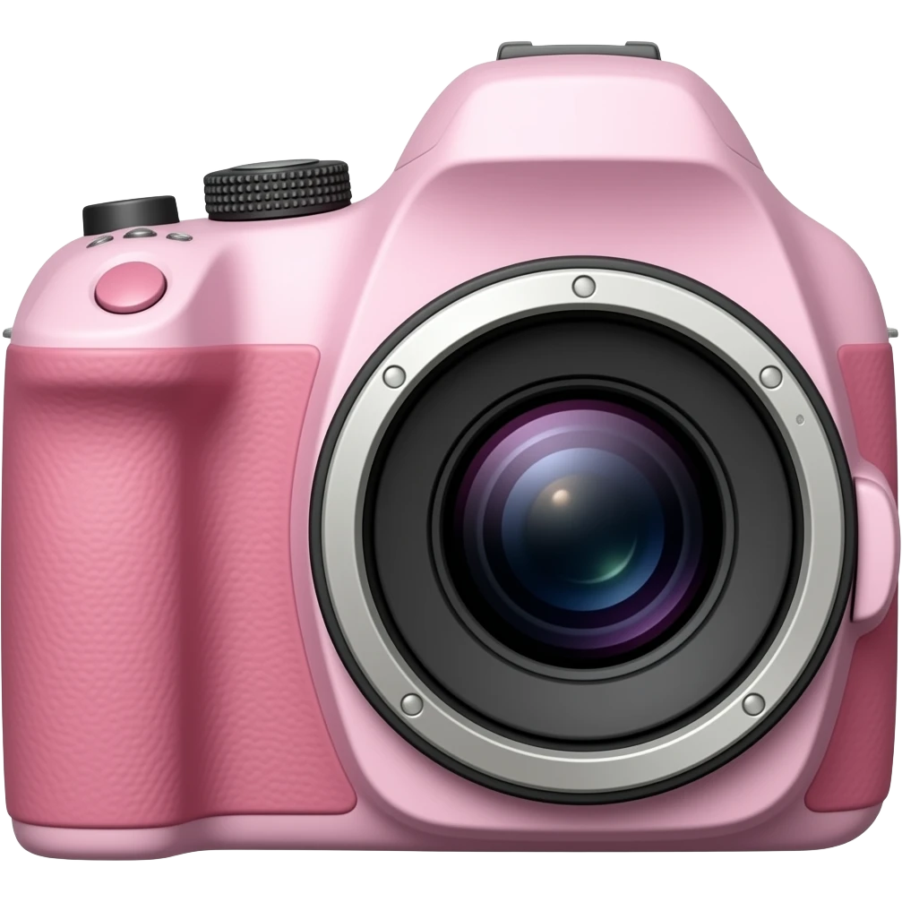 Câmera fotografica rosa emoji