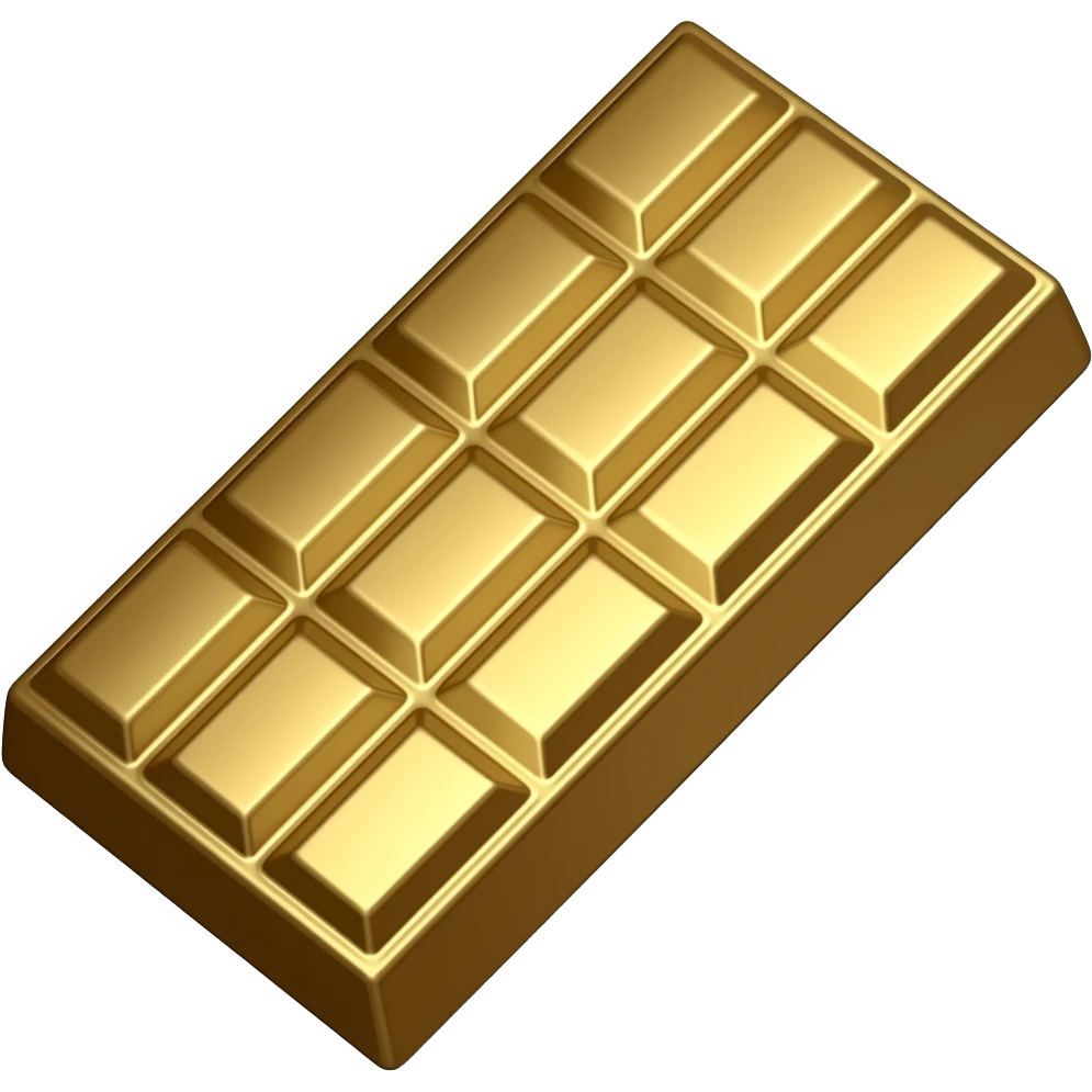 Gold Chocolate Bar emoji