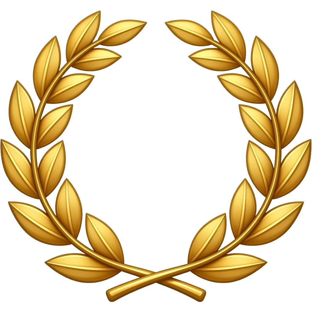 Emoji couronne de laurier dorée antique emoji