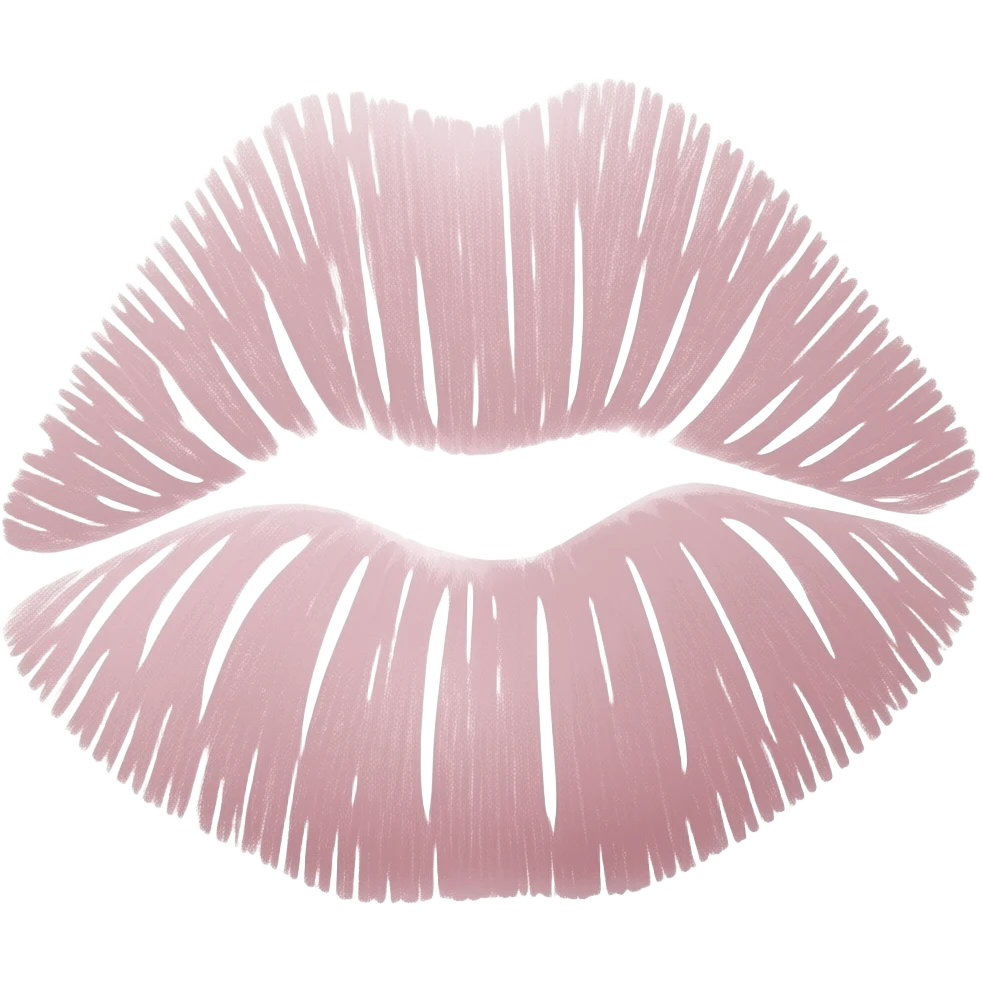 Белый отпечаток губ emoji