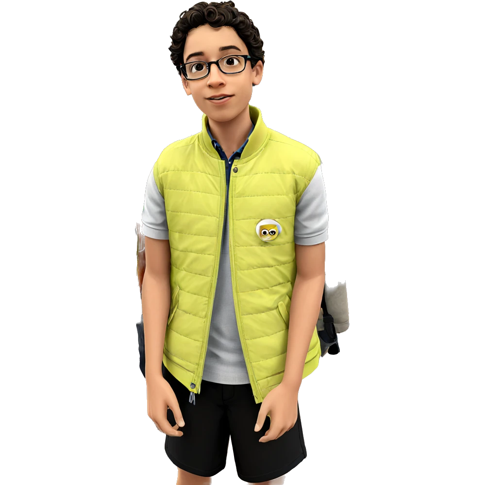 boy in glasses and jacket emoji