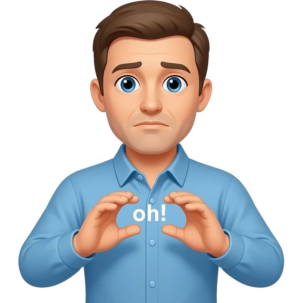 C'est un mec qui secoue ses mains et ses mains dedans il y a un souci c'est en fait emoji