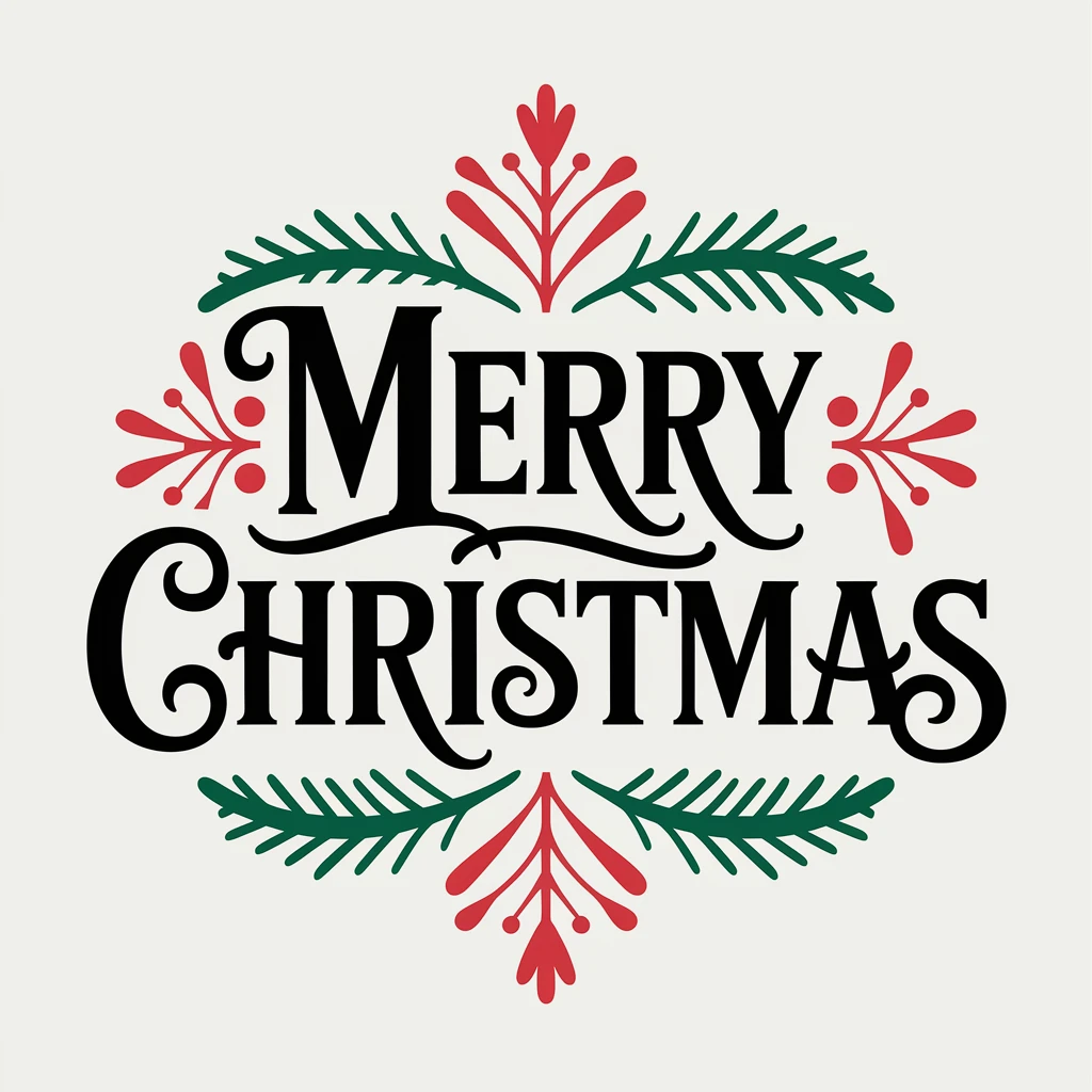 Merry christmas text, remove background emoji