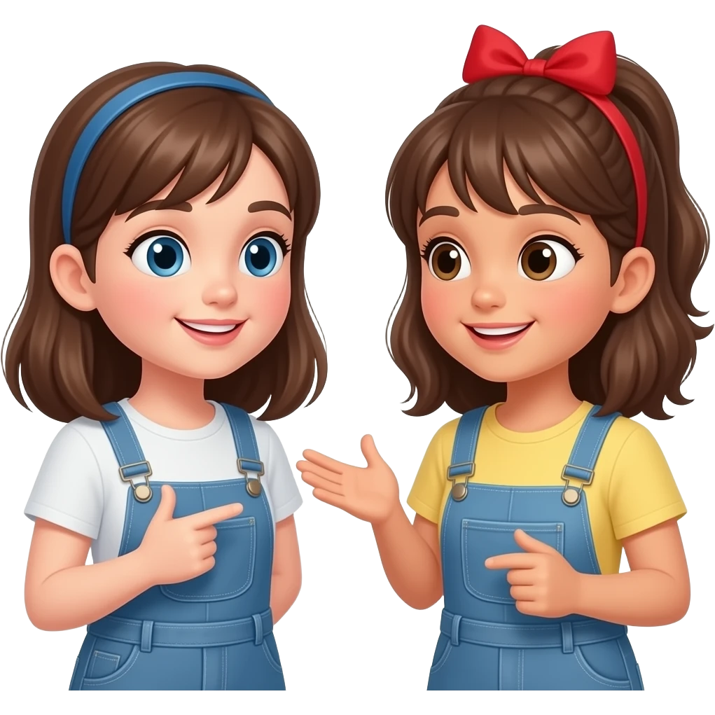 girl and girl with english conversation emoji