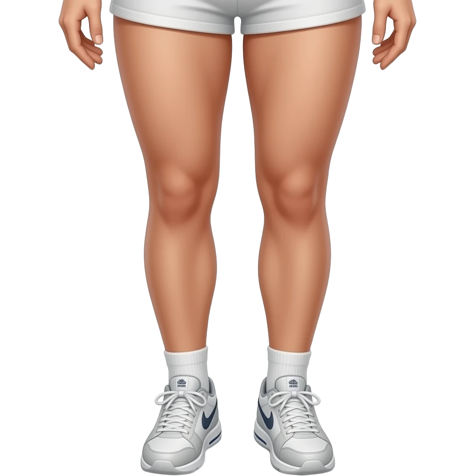 Women athletic legs emoji
