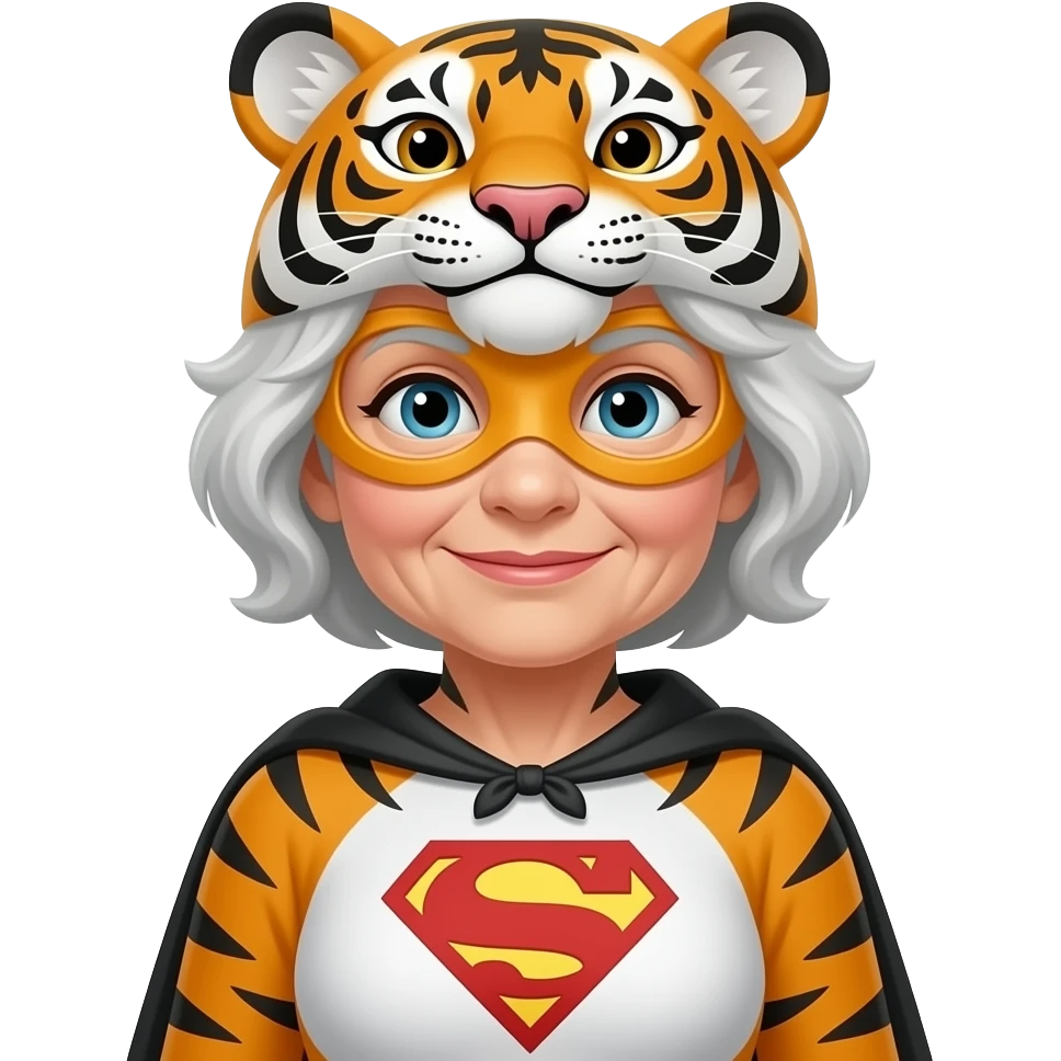 superhero old women tigergirl emoji