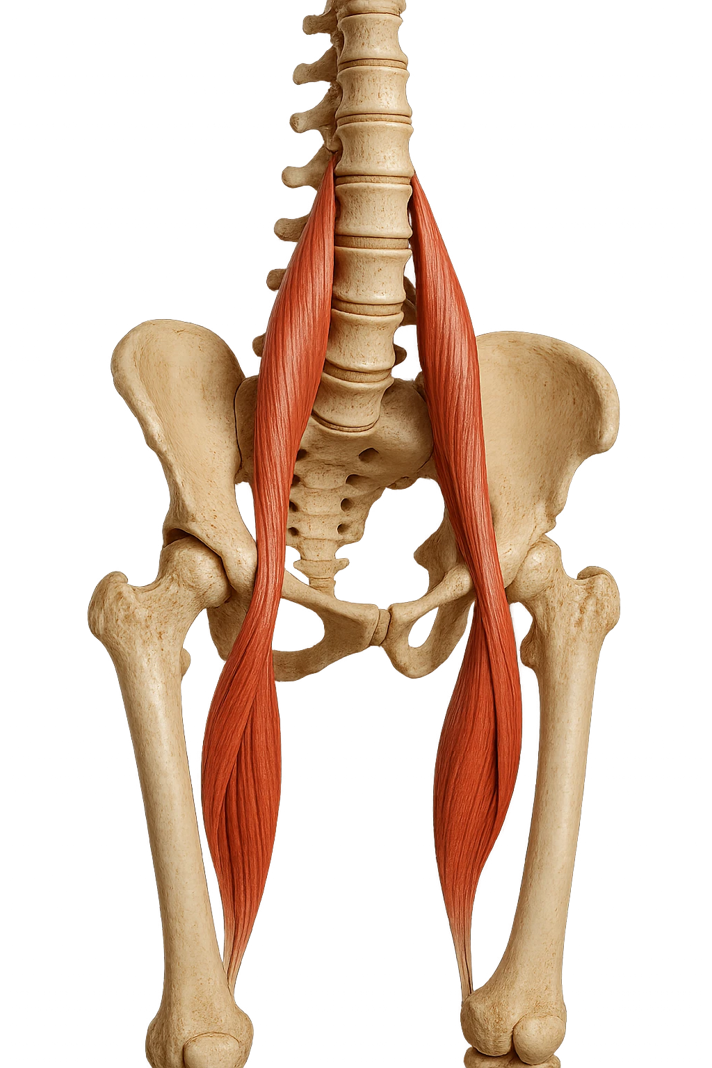 ILEOPSOAS DI UN CORPO UMANO ANATOMICO REALISTICO, iperrealistico 4k emoji