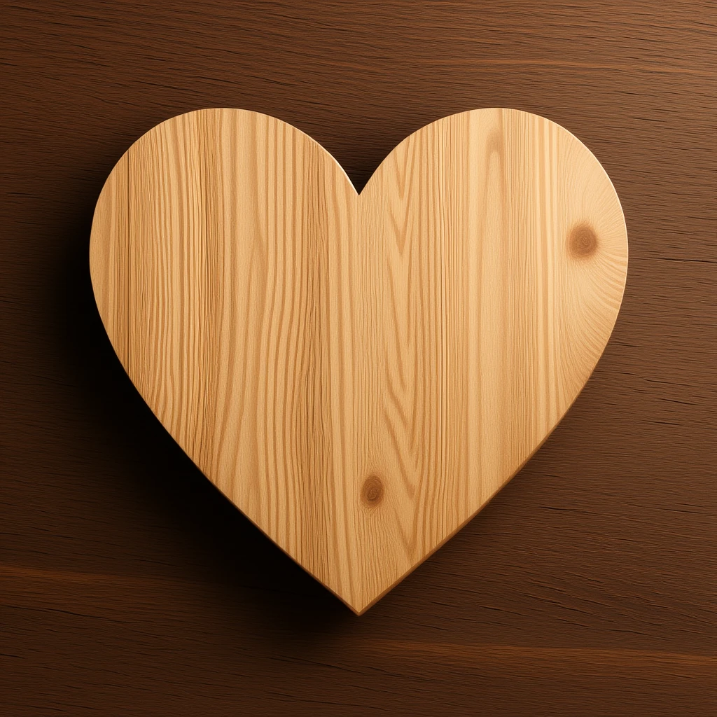 heart with a wood texture emoji