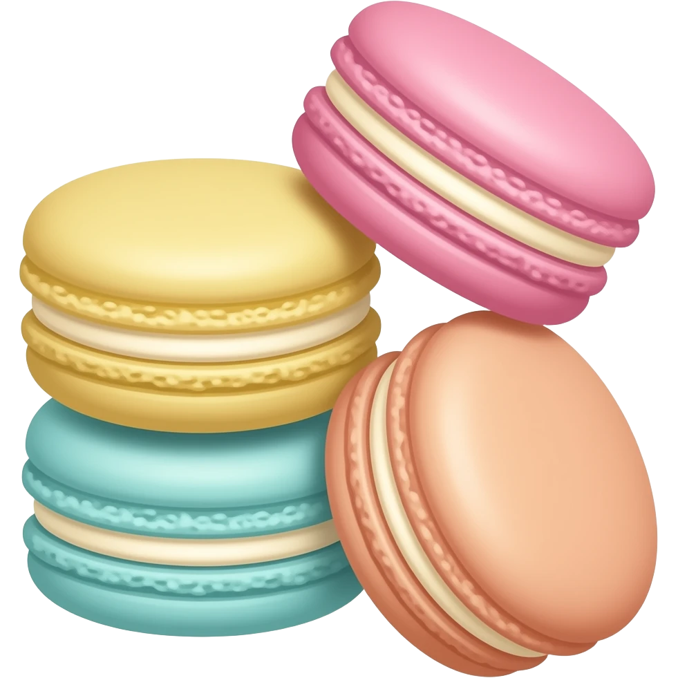 Macarons aesthetic  colors emoji