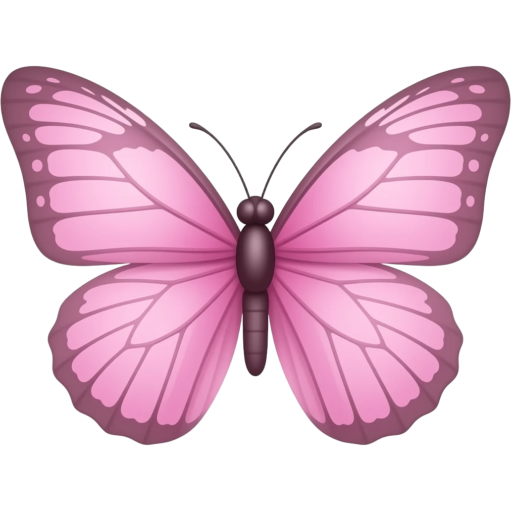 Baby pink butterfly emoji