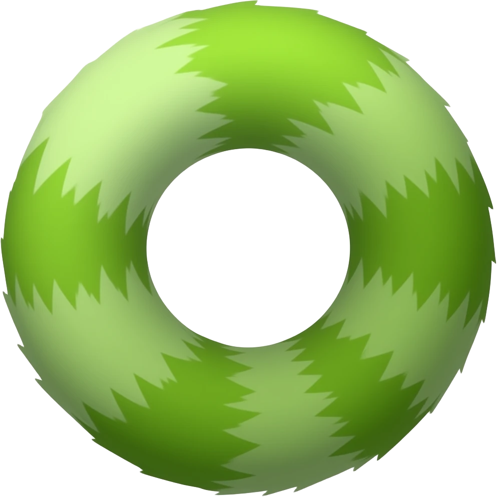 Green cat tail emoji