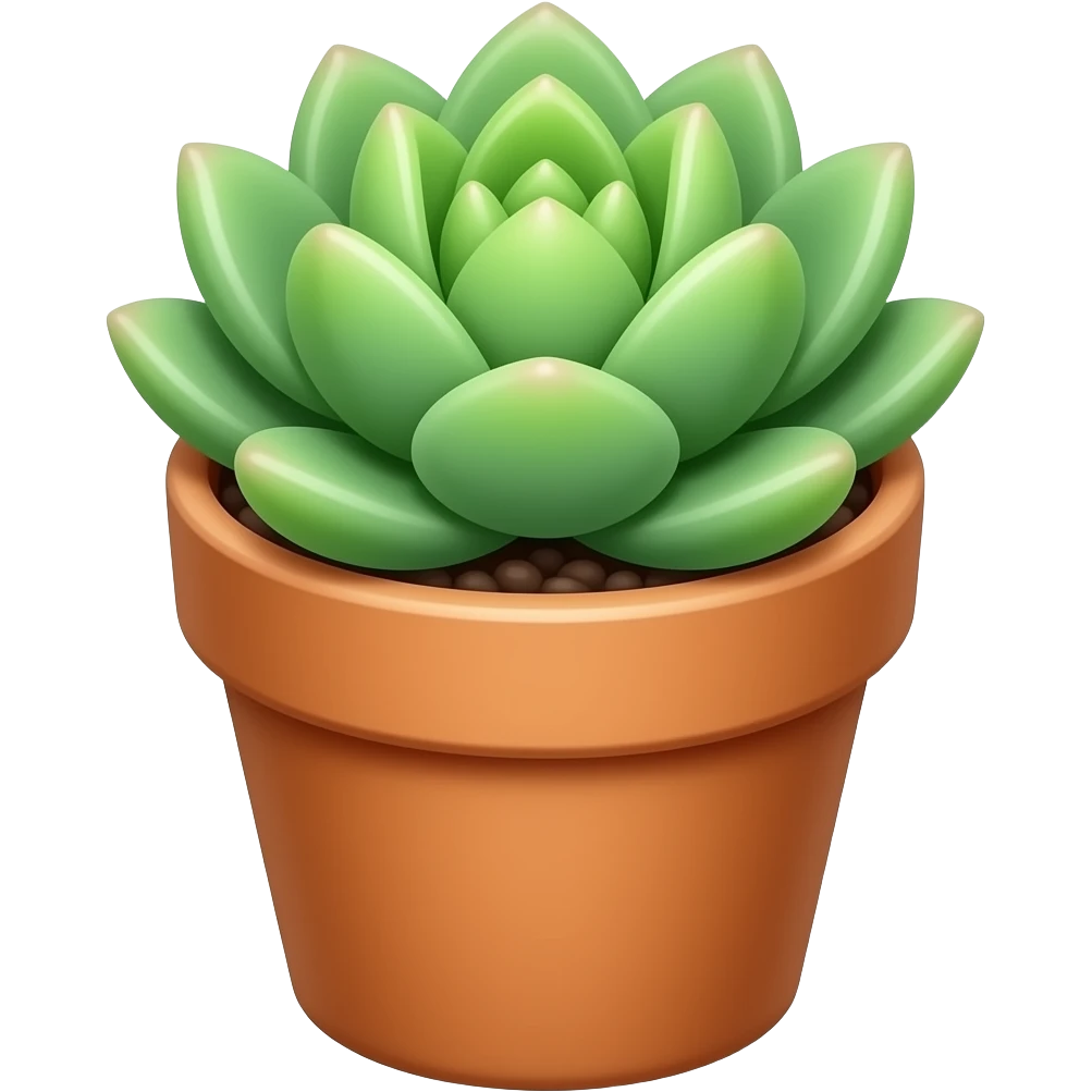 Echeveria in a pot emoji
