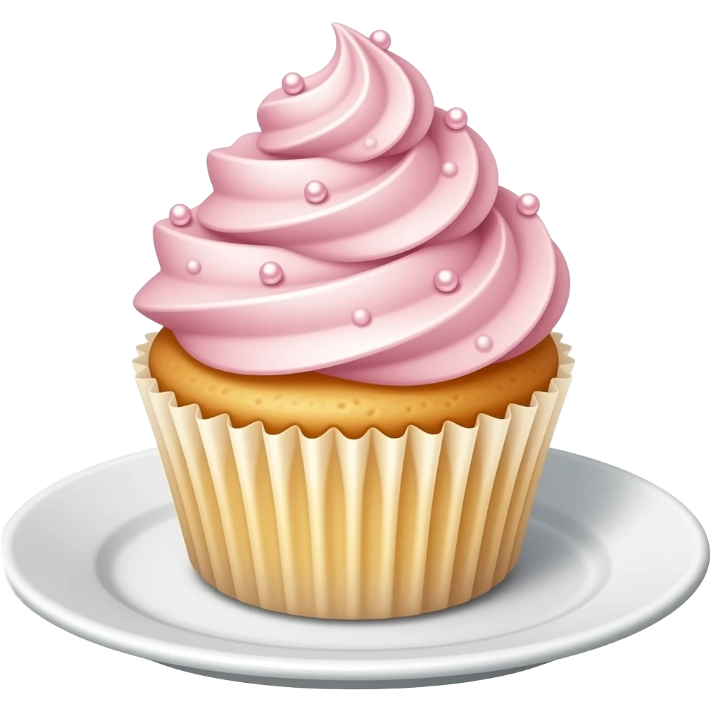 Cupcake with pink icing emoji
