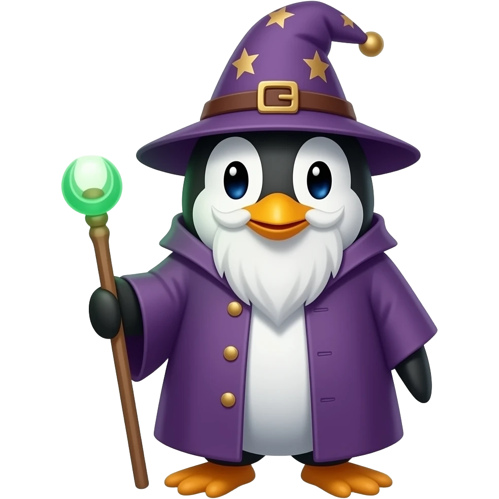 Penguin Wizard emoji