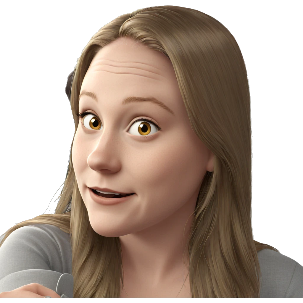 smiling girl by the window emoji