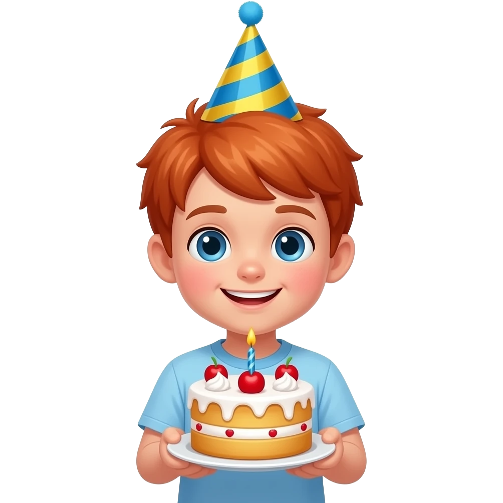 RED HAIR BLUE EYES 7 TH BOY BIRTHDAY PARTY emoji