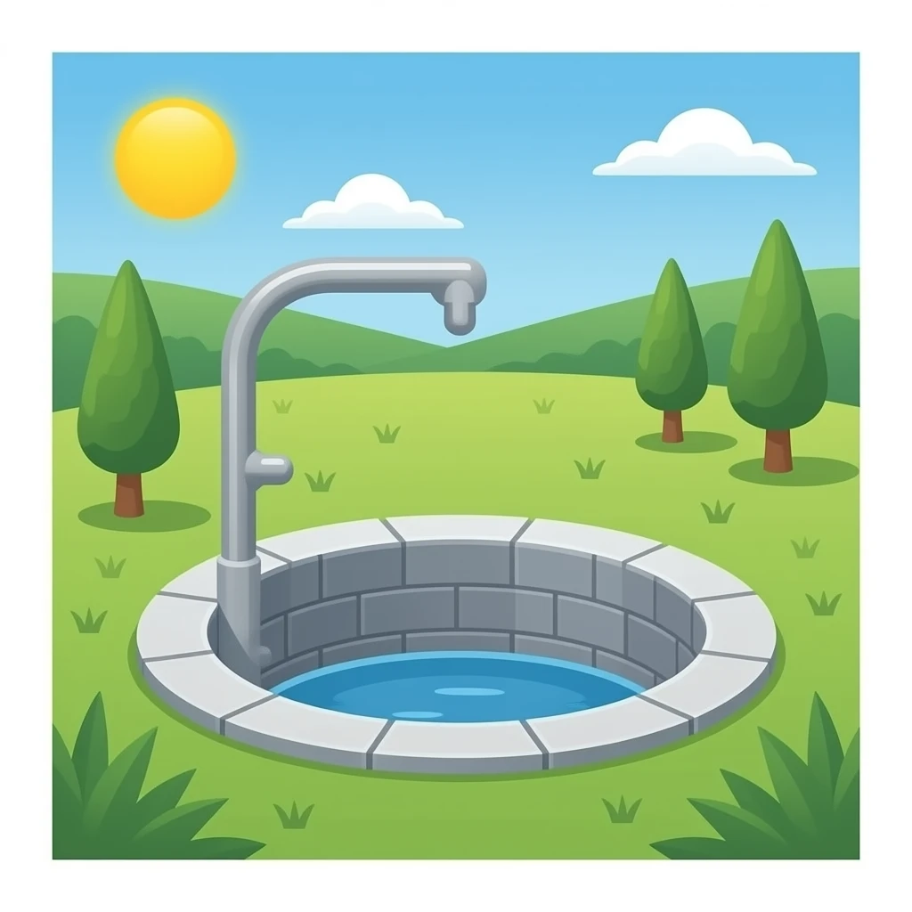 pozo de agua sin fondo exterior emoji