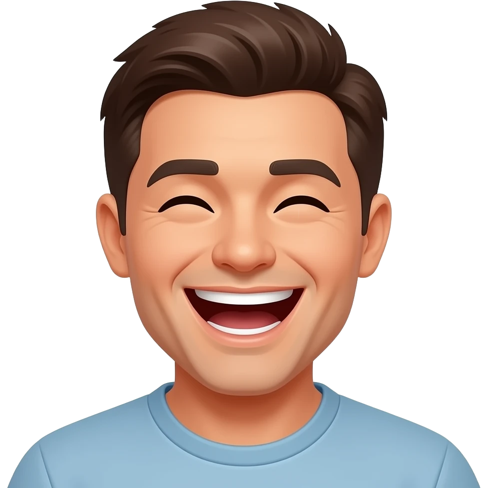 ايموجي يضحك بشكل هستيري emoji