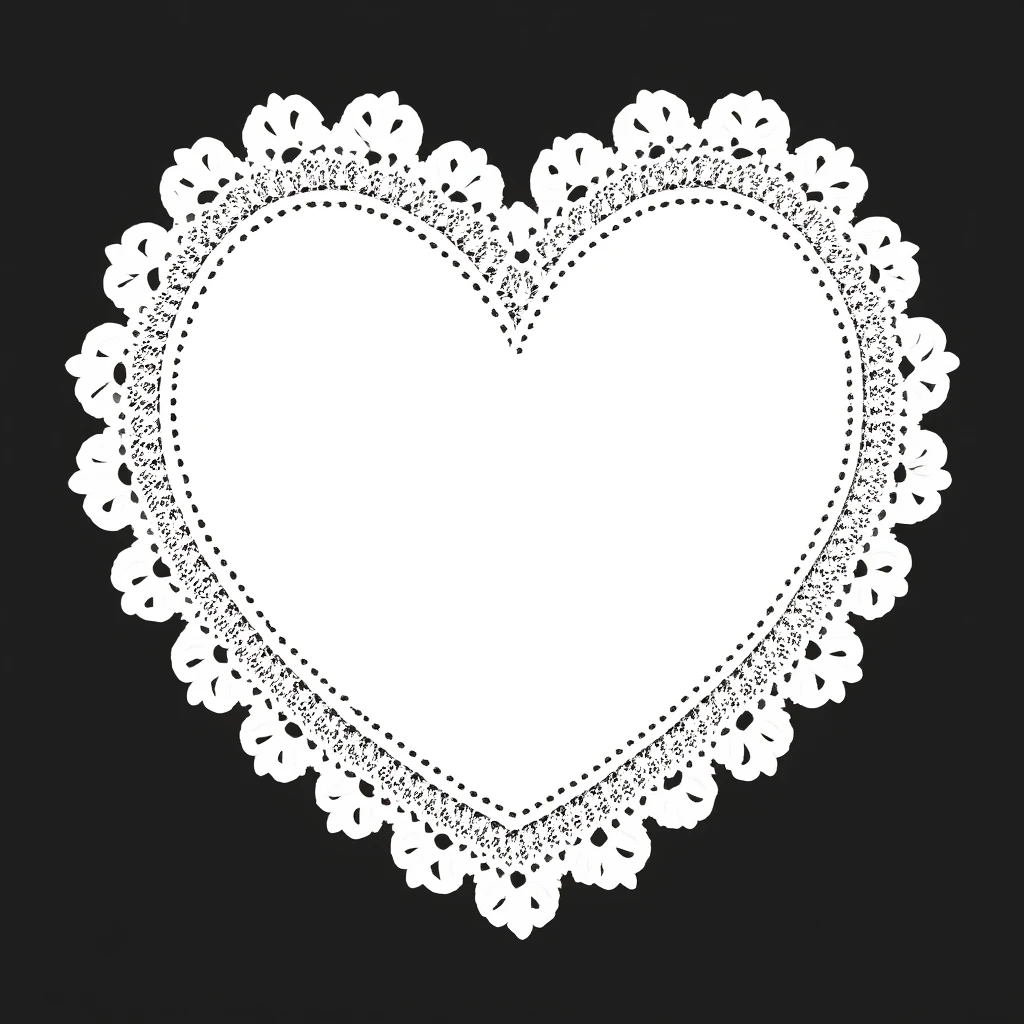 heart with a lace border emoji