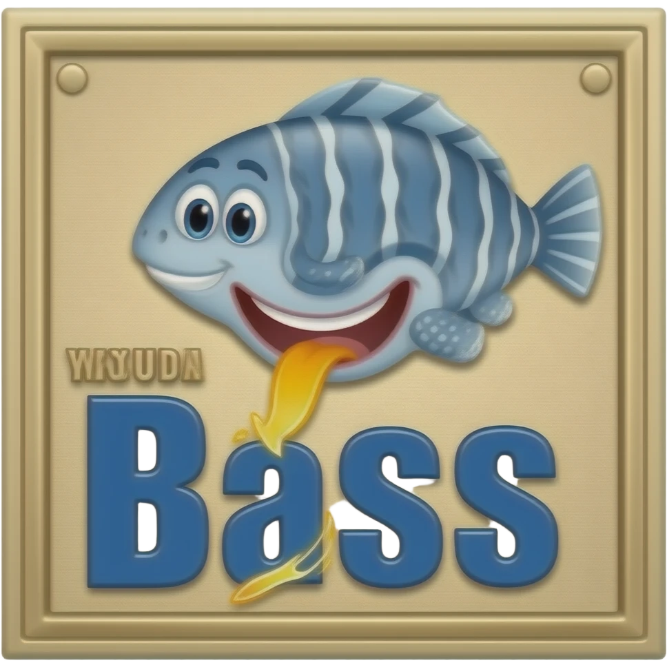 big mouth Billy Bass on a plaque emoji