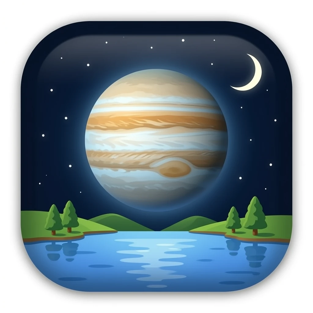 Planet Neptune without Background emoji