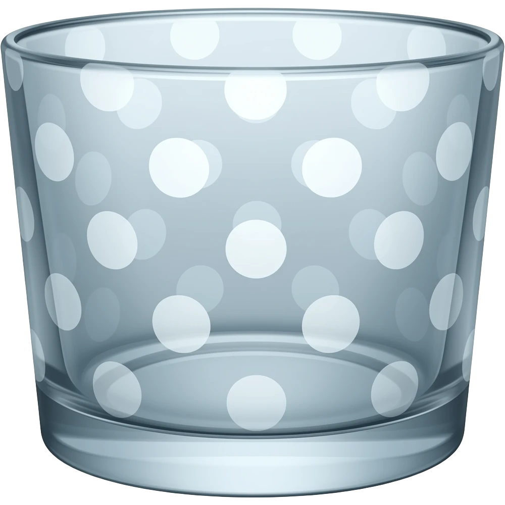 Empty Glas with Big dotts emoji