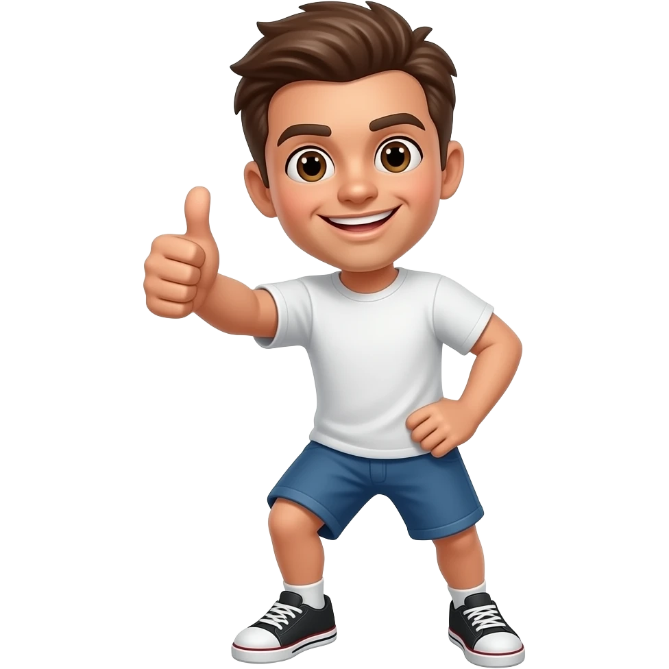 gere um emoji dele dançando dando joinha emoji