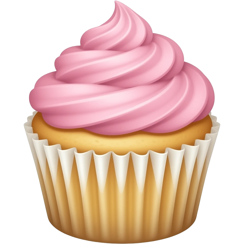 Cupcake with pink icing emoji