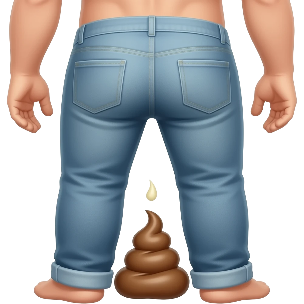 Man pooping out of his butt a lot emoji