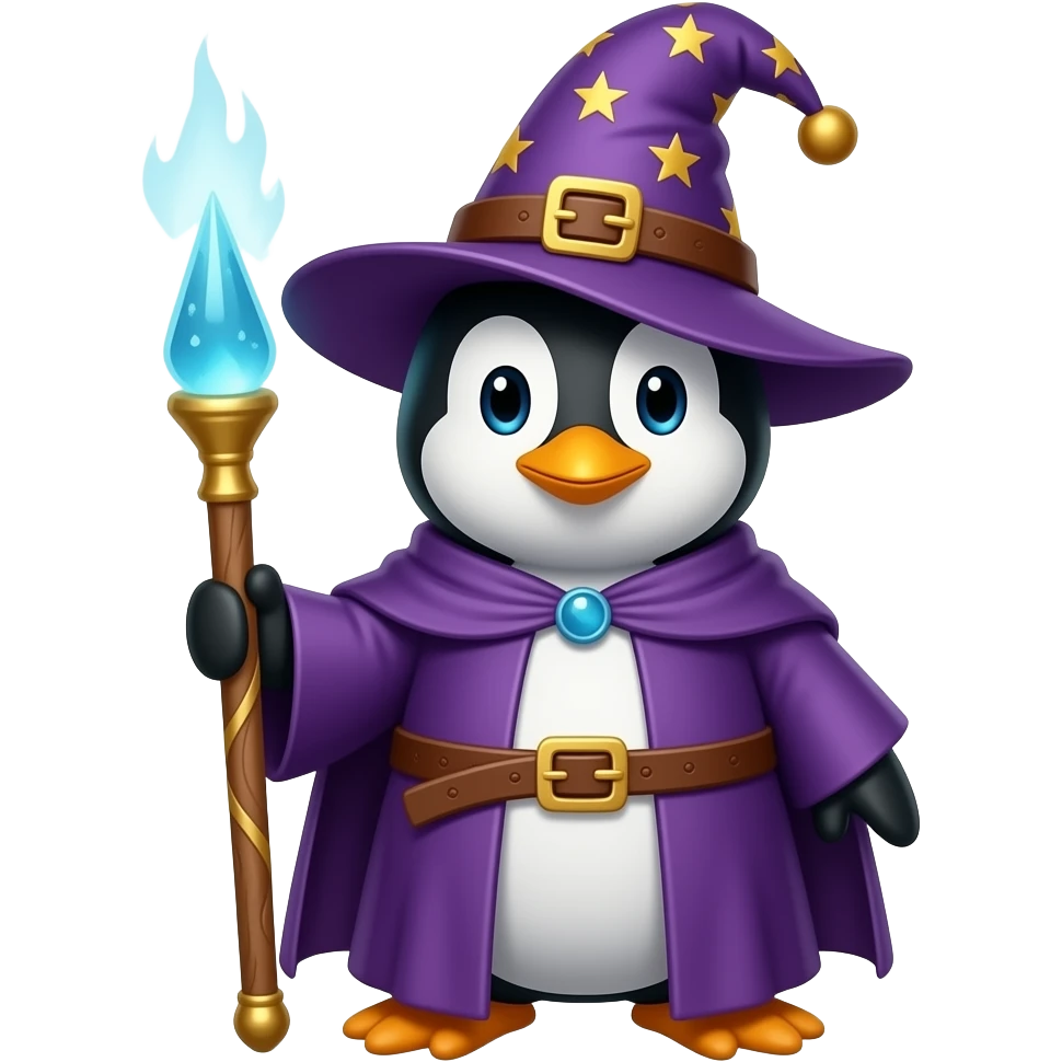 Penguin Wizard emoji