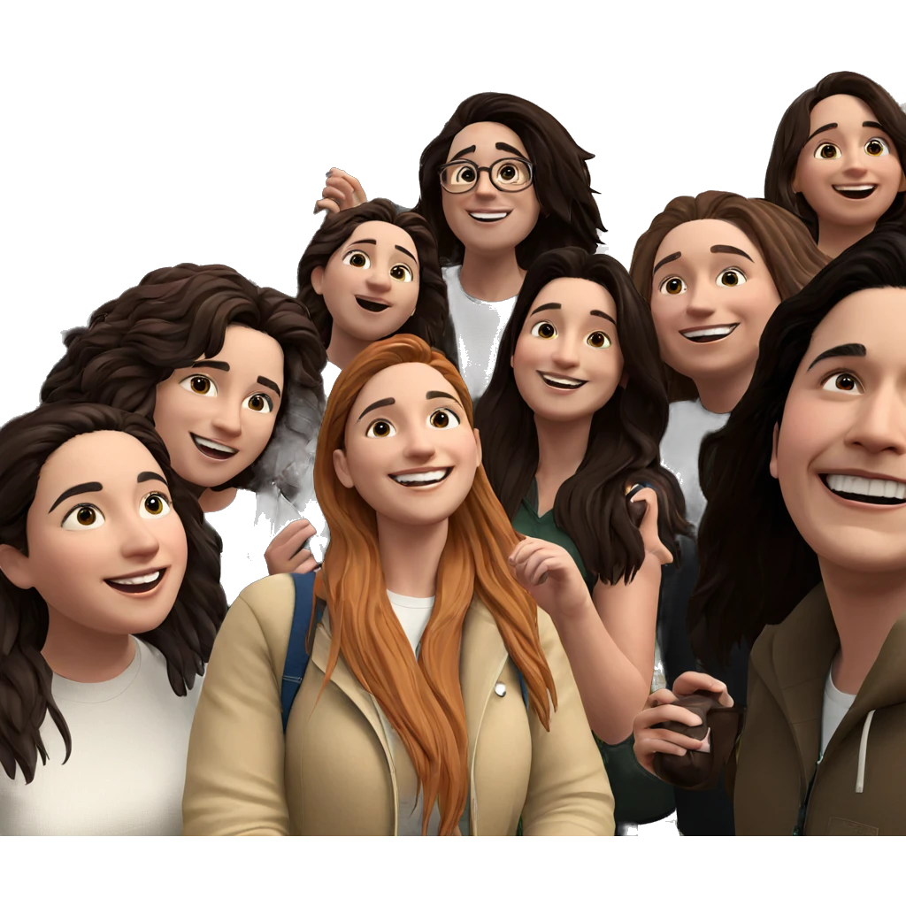 friends enjoying nature together emoji
